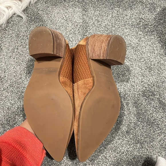 Cole Haan Cognac suede booties w/ Pointed Toe. Very gently used. Water resistant - Picture 6 of 8